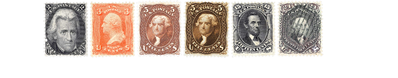 1866 US Postage Stamps