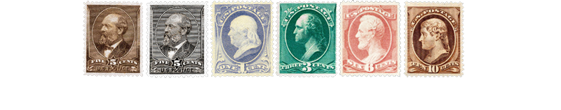 1882 US Postage Stamps