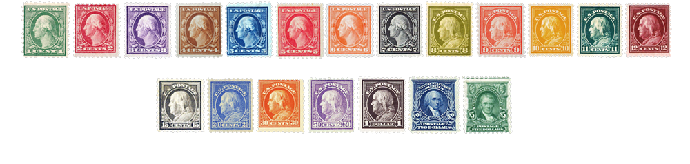 1908 US Postage Stamps