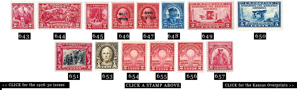 1924 US Postage Stamps