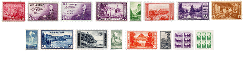 1934 US Postage Stamps