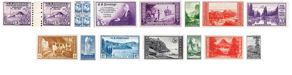 1935 US Postage Stamps
