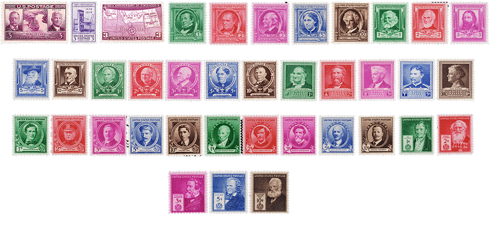 1940 US Postage Stamps