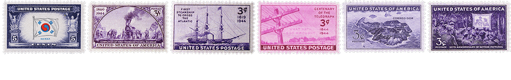 1944 US Postage Stamps