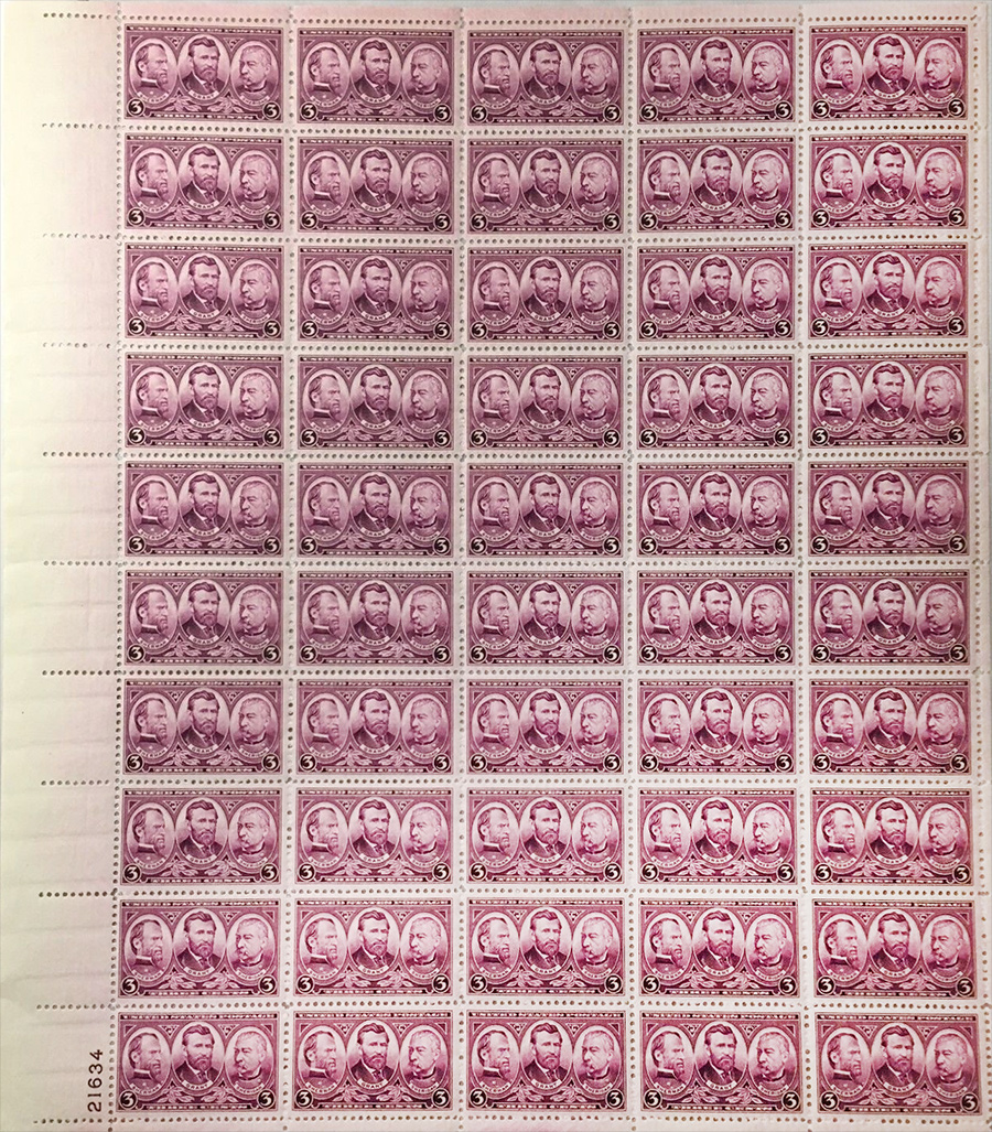 US stamp 787 sheet