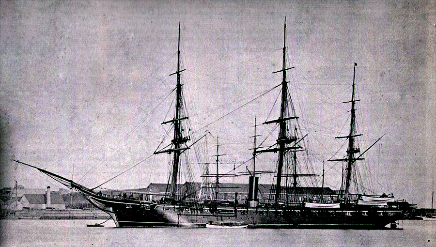 USS Hartford 1858