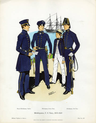 Midshipman in the US navy 1869