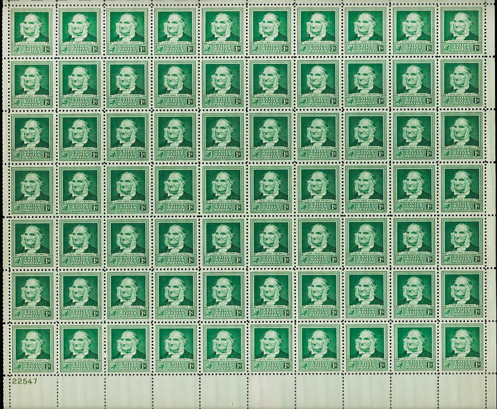 US stamp 874 sheet