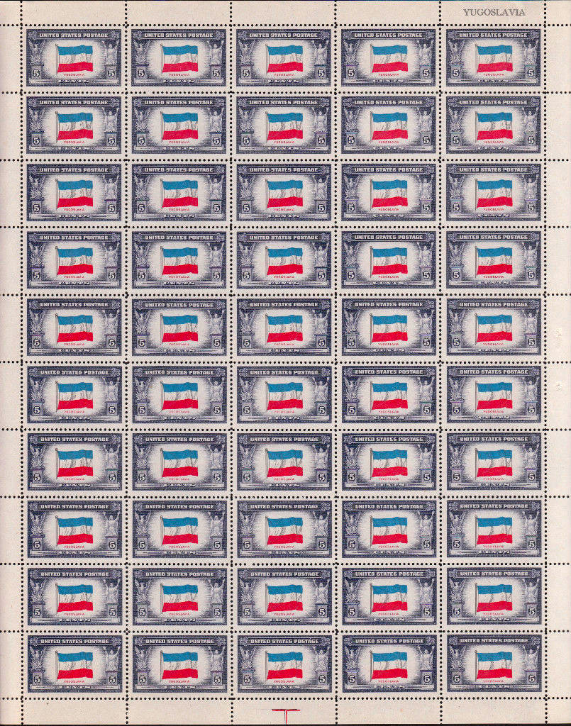 US stamp 917 sheet